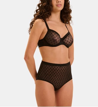 Soutien-gorge avec armatures moulé décolleté plongeant - Noir - Simone Pérèle - Noir