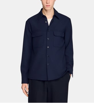 Chemise à poches plaquées - Sandro - Marine