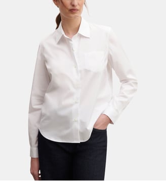 Chemise droite en coton - Bompard - Crème