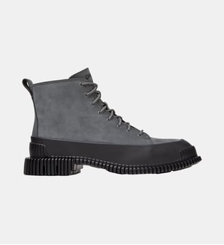 Bottines Pix cuir - Camper - Gris et noir