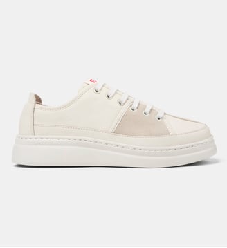 Baskets G3D Runner Up Twins cuir - Camper - Blanc et beige