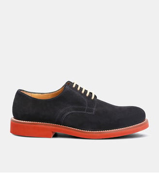 Mocassin derbies buck - cuir velours - Fairmount - Bleu