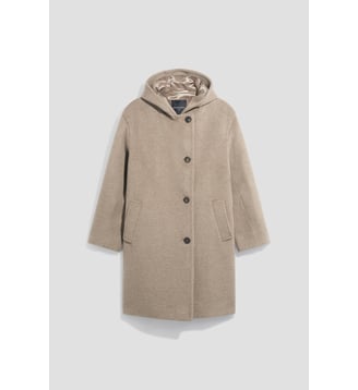 Manteau à capuche en laine et angora - ADRA Gerard Darel
