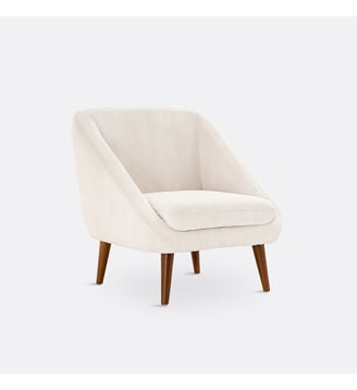 Fauteuil velours côtelé - La Redoute Interieurs - Écru
