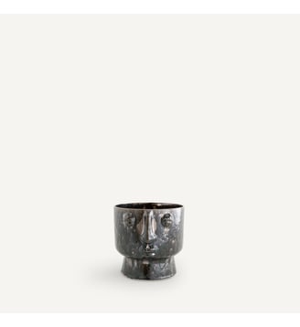 Cache-pot céramique émaillée H24cm - AM.PM - Marron