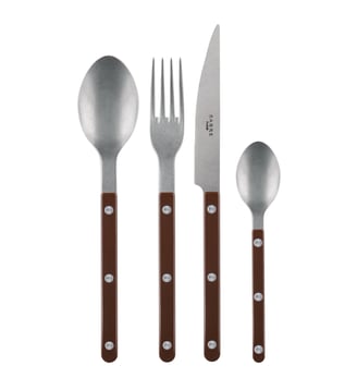 Ménagère 24 pièces, Bistrot Vintage - Sabre - Chocolat