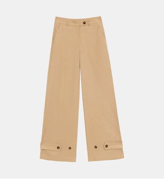 Pantalon large uni PALAVA - La Petite Etoile - Beige