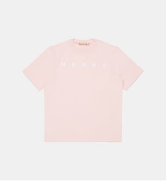 T-shirt logo en coton - Marni - Rose
