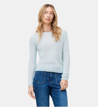 Pull mvittoria - Motif uni - Coupe cintrée - Caroll - Bleu gris