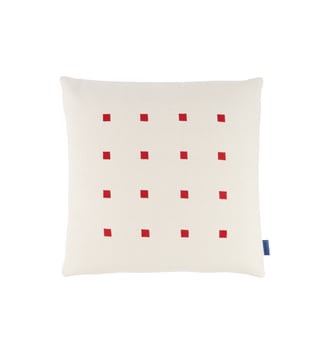 Coussin carré brodé Simon - Nobodinoz - Red
