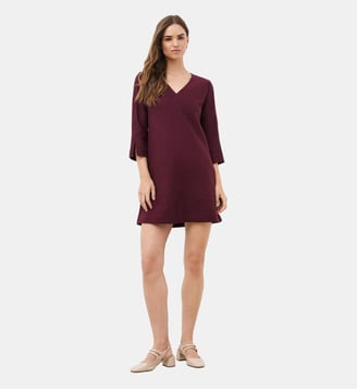 Robe rflora - Laine rws - Caroll - Prune