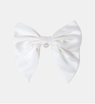 Barette nœud en satin - Maje - Blanc