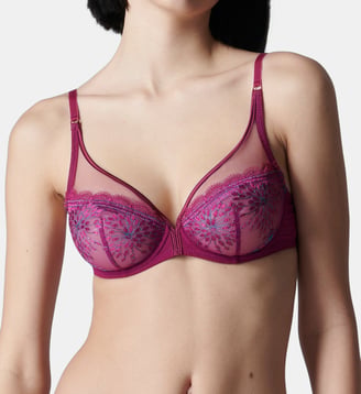 Soutien-gorge triangle emboitant décolleté plongeant - Syrah - Simone Pérèle - Violet