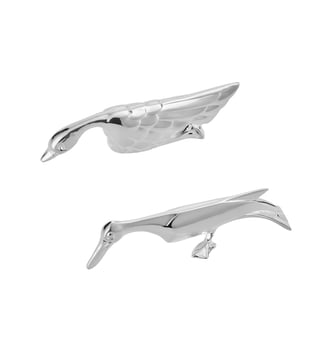 Set 2 repose couteaux pélican/cygne Gallia Métal argenté - GALLIA - Christofle - Argent