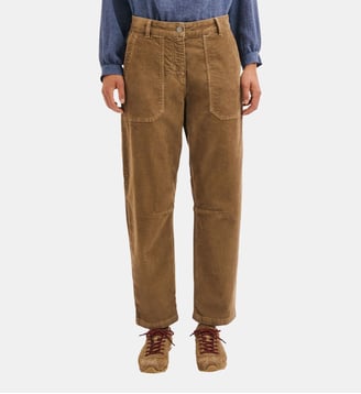 Pantalon barrel en velours à côtes - IDALIE - Pablo - Sable