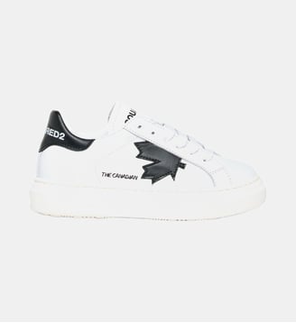 Baskets basses en cuir avec Maple Leaf - Dsquared2 - Blanc