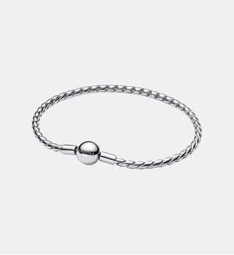 Bracelet Maille Ailée Fermoir Rond - Pandora - Argenté