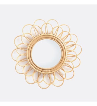 Miroir rotin forme fleur double Ø45 cm - La Redoute Interieurs - Standard