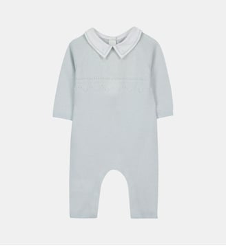 Combinaison longue -  laine col pointu - Tartine Et Chocolat - Bleu ciel
