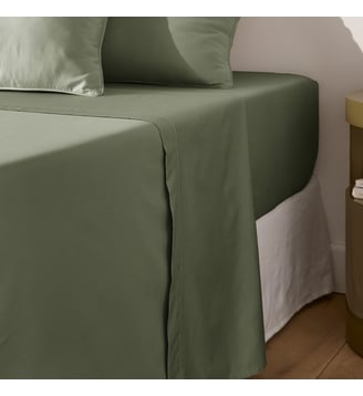 Drap plat uni en satin de coton, 153 fils La Redoute Interieurs