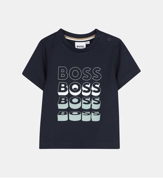 Tee-shirt manches courtes - BOSS Kidswear - Bleu cargo