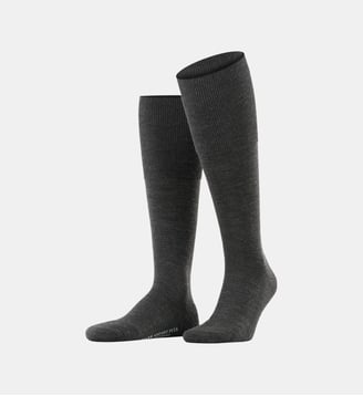 Mi-Bas Airport Plus Laine Vierge - Falke - Gris clair