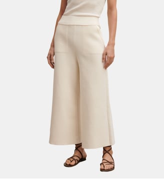 Pantalon ample 7/8 en coton - Bompard - Panna