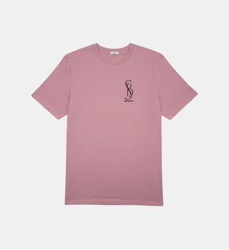 T-shirts col rond Tobias en coton avec imprimé poitrine - Serge Blanco - Rose