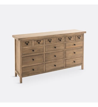 Buffet meuble de métier 15 tiroirs - La Redoute Interieurs - Ciré naturel