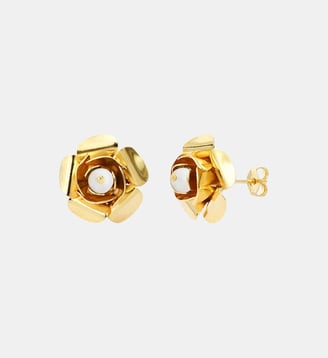 Boucles d'oreilles frida agate verte Caroline Najman