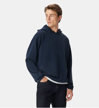 Sweat à capuche molleton - Ikks - Bleu marine