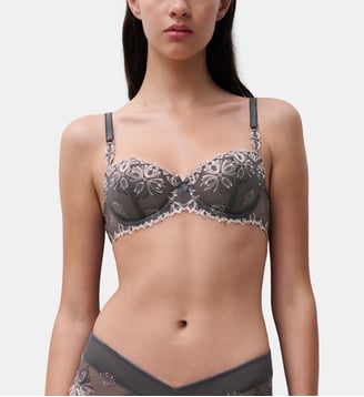 Soutien-gorge corbeille broderie italienne - Chantelle - Cendre rosée