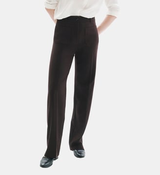 Pantalon pelleyville - Motif uni - Coupe large - Caroll - Marron
