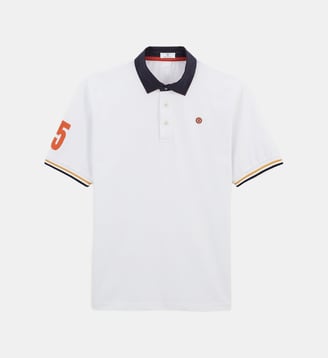 Polo manches courtes en jersey de coton 15 manche - Serge Blanco - Blanc