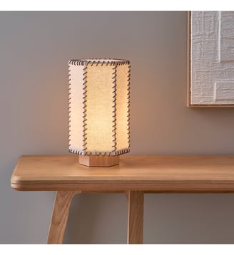 Lampe à poser en chêne et lin AM.PM