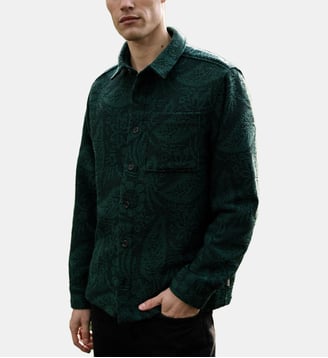 Chemise coton GASTINE - Faguo - Vert foncé