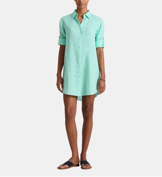 Robe chemise en lin unie - Vilebrequin - Caribbean