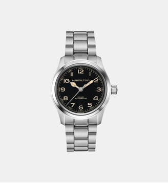 Montre automatique Khaki field Noir H70405130 - Hamilton - Argenté