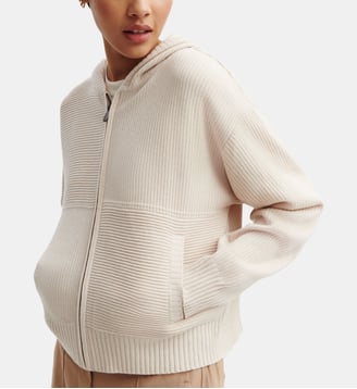 Pull à capuche ottoman - Bompard - Cream