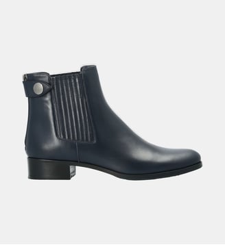 Boots esquirol - cuir lisse - Charles Kammer - Bleu marine