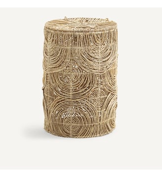 Panier à linge H60 cm abaca tressé - AM.PM - Naturel