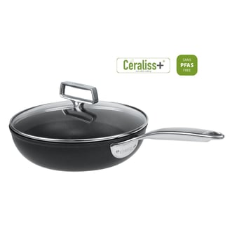 Sauteuse en aluminium Ø28 cm - Revêtement céramique Ceraliss+ Cristel