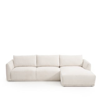 Canapé d'angle droit, chenillé chiné La Redoute Interieurs