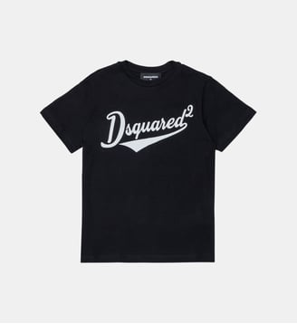 T-shirt à col rond avec logo imprimé - Dsquared2 - Noir