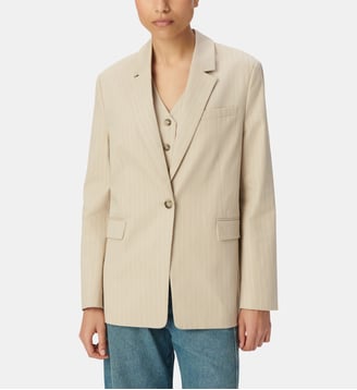 Veste de tailleur motif rayures tennis - Ikks - Beige