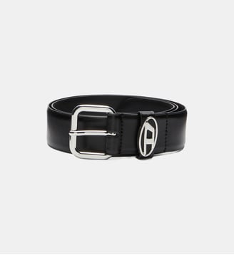 Ceinture en cuir avec plaque à logo Diesel