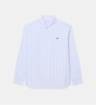 Chemise Oxford rayée regular fit - Lacoste - Bleu blanc