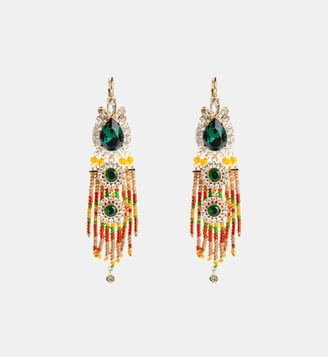 Boucles d'oreilles pendantes avec perles LUANDA - Hipanema - Ocre
