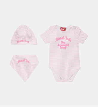Ensemble pour nouveau-né avec logo - Diesel Kids - Rose clair