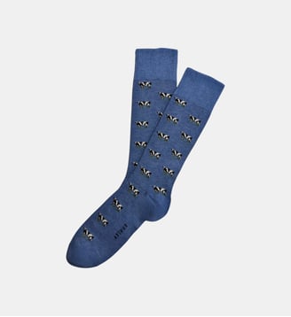 Chaussettes en coton - Vache - Arthur - Denim
